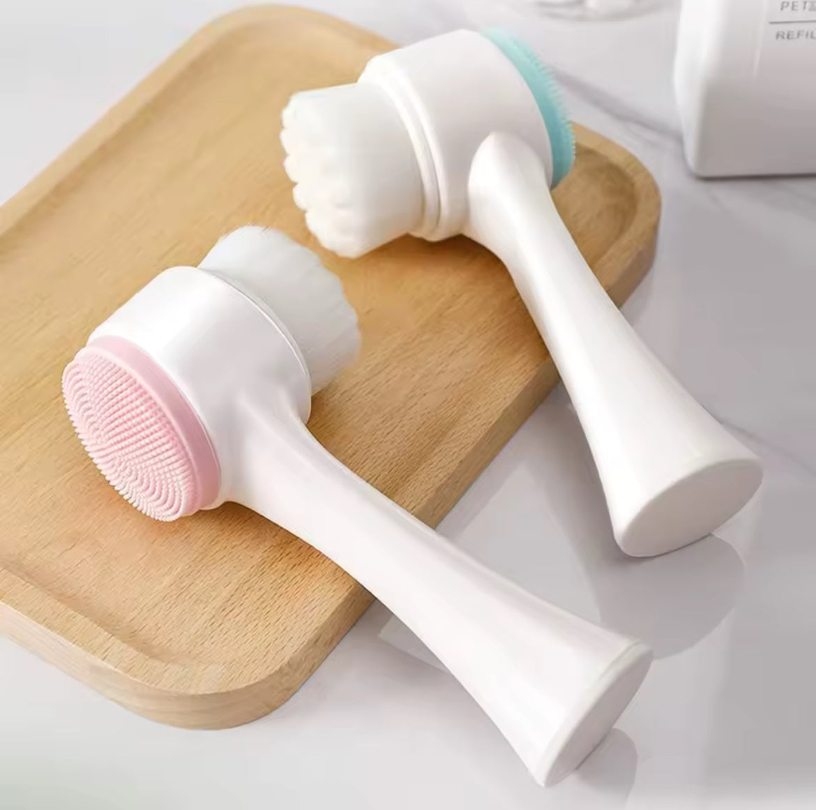 Double-Sided Silicone Facial Cleansing Brush