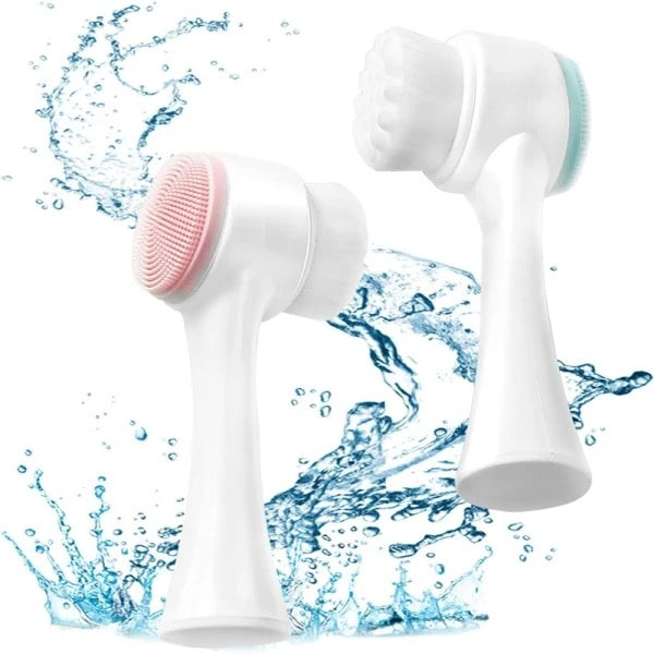 Double-Sided Silicone Facial Cleansing Brush